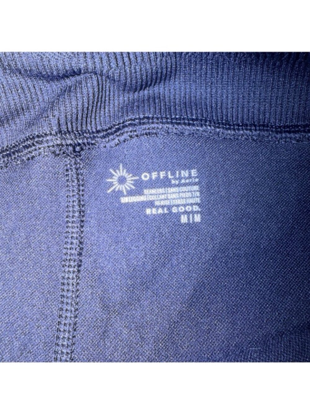 Offline By Aerie Women’s Medium Navy Blue Athletic Seamless Leggings - Picture 2 of 3